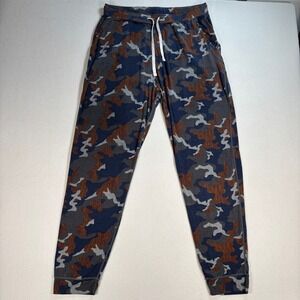 SAXX Snooze Sleep Pants Mens L Multicolor Buttery Soft Camo Stretch Lounge *Hole
